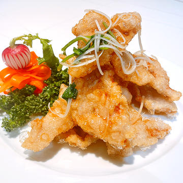 揚げ豚肉の甘酢あんかけ