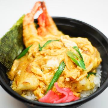 卵とじ海老天丼