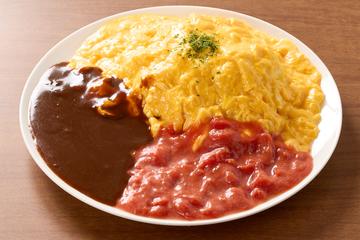 2種がけオムライス(選べるソース) Two-sauce Omurice