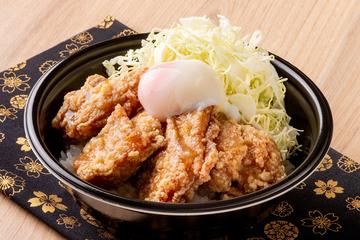 とろ温玉鶏の唐揚げ丼(4個)