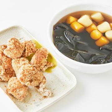 芋圓仙草+鹽酥(台湾唐揚)