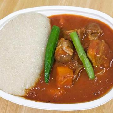 ケニアカレー＆キャッサバフフ Kenya Curry ＆ Cassava Fufu