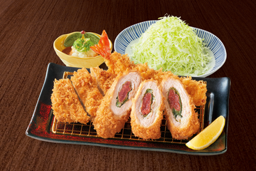 梅しそ巻とヒレ弁当(エビフライ)