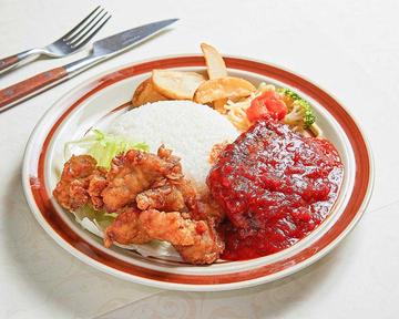 とりから&ハンバーグ