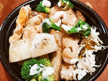 おつまみカレーケバブ エビマヨブロッコリーとポテト