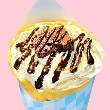 ブラウニー＆ホイップ チョコソース