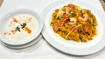 ミックス シーフード ビリヤニ(ライタ付)(Mixed Sesfood Biryani with Raita)