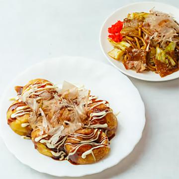たこ焼き6個&焼きそばハーフセット