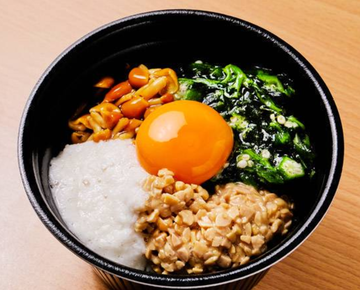 【人気No.1】ねばねば野菜の納豆ごはん [#1 Popular Choice] Fermented Soybean and Rice！