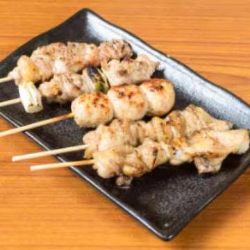 おまかせ焼き鳥 塩 五種盛り