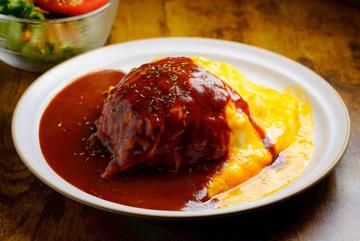 デミグラスオムライス＆ミニサラダ Demi-glace sauce Omelet rice ＆ mini salad