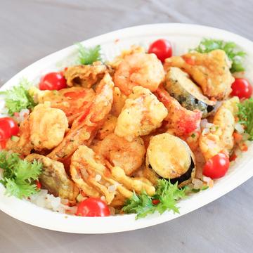 海の幸と野菜のフリッター丼