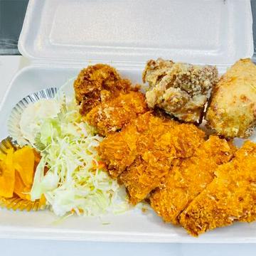 からあげトンカツ弁当 Fried Chicken Tonkatsu Bento Box