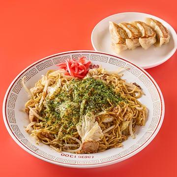 ソース焼きそば+ギョーザ(4個)
