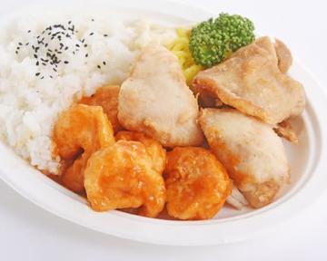 からあげ&エビチリ弁当