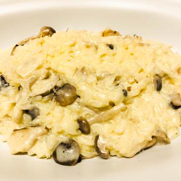 キノコの生クリームソースのリゾット