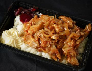 豚キムチ炒め丼