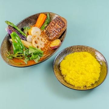 ハンバーグベジタブルスープカレー Hamburg Vegetable Soup Curry