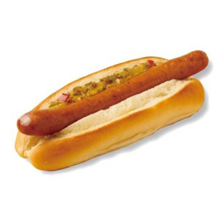 粗挽きソーセージのホットドッグHot Dog