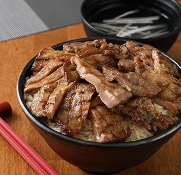 スープセット厚切り牛タン丼 Thick-Sliced Beef Tongue(8㎜) Rice Bowl Soup Set
