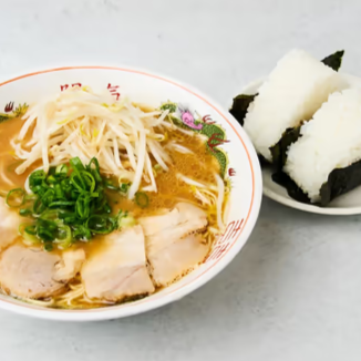 中華そば+おむすび2個