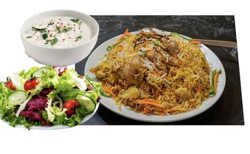 スペシャルライター付きマトンビリ  ヤニ special Mutton dum biryani with raita