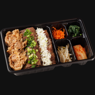 2番人気！カルビ2種ハラミの肉三昧弁当