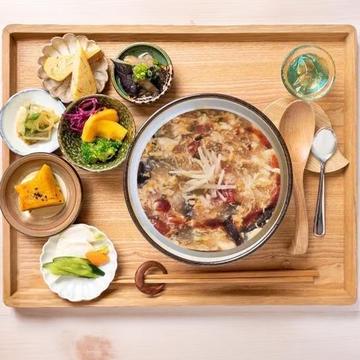 【人気No.2】季節のお粥セット(サンラータンセット)