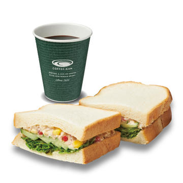 焼かない5種野菜のツナサンドセットUntoasted Vegetable & Tuna Sandwhich Set