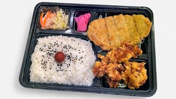 とんから弁当(とんかつ+からあげ)