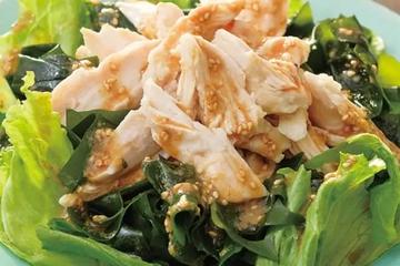 女性人気蒸し鶏と水菜のチョレギサラダ