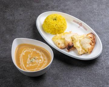 クリーミーカレーハーフナン＆ハーフライスセット