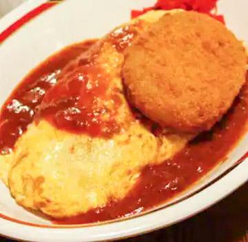 コロッケオムライス