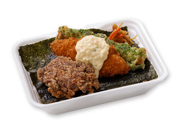 天才のり弁(タルタル付) ※醤油・タルタル付 Tartar Tensai Nori Bento With soy sauce and tartar