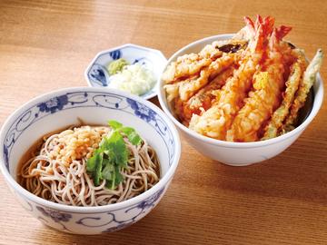 たぬきそば【冷・温】と海老天丼〔小〕セット