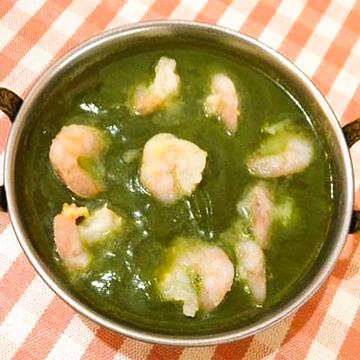 エビほうれん草カレーShrimps ＆ Spinach Curry