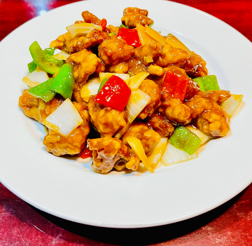 豚肉唐揚げの醤油炒め