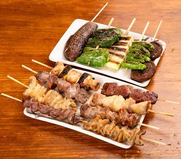 炭火焼鳥8本＆野菜串焼5本セット(塩)