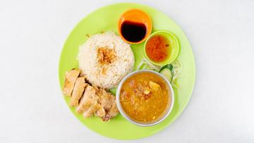 チキンカリー&海南チキンライスコンビ(揚げ) Chicken Curry & Malaysian Chicken Rice Combo