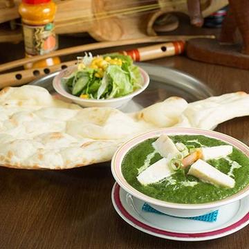 ほうれん草チーズカレーセット Saag Cheese Curry Set