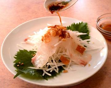 鯛のお刺身中華風サラダ