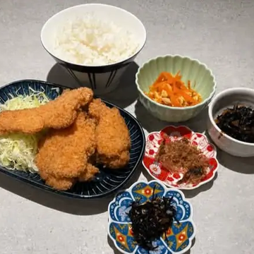 国産大山鶏の出汁カツ定食 Premium Daisen Chicken Dashi Cutlet Set