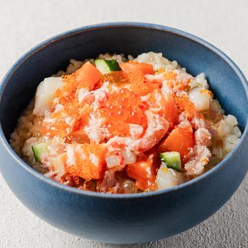A3|サーモンの宝石丼 Salmon bowl with 6 seafoods