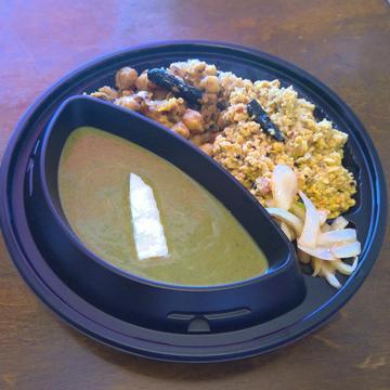 3種盛パーラクパニール・キーマ・チャナ弁当
