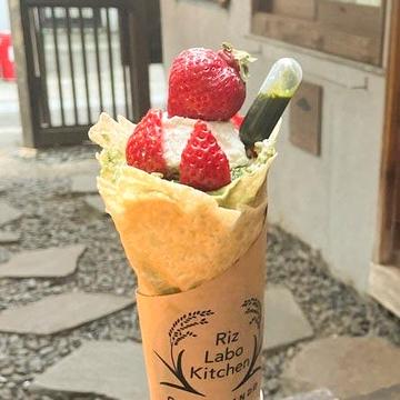 スペシャルクレープ抹茶イチゴ