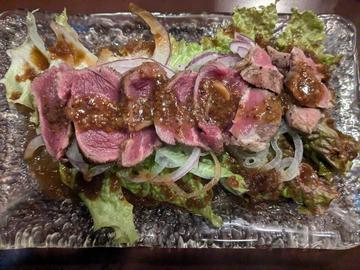 エゾシカのレアステーキ