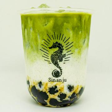 抹茶ミルクオレ(黒タピオカバージョン)
