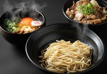 ご飯大盛無料！肉玉つけ麺・焼肉丼セット