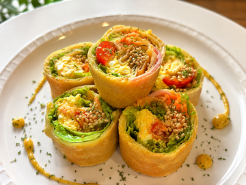ハムたまご×お野菜のクレープ
