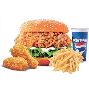 D チキンバーガー  セット